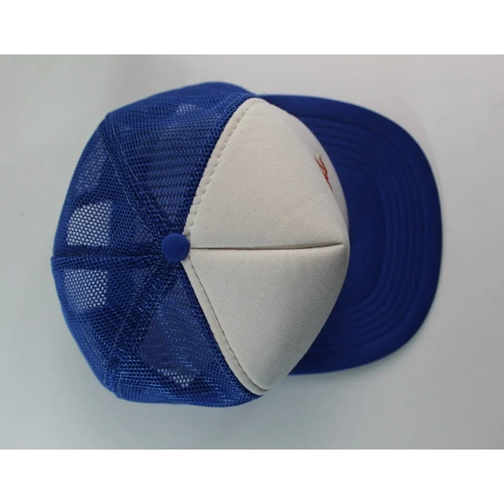 Vintage DOLLYWOOD Trucker Hat Adjustable Snapback Blue White Mesh 80's 90's - Picture 6 of 8